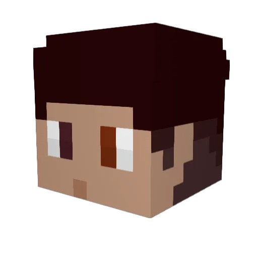 Bapples Minecraft avatar head, 3D render