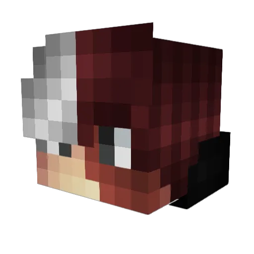 BappoNutSako Minecraft avatar head, 3D render