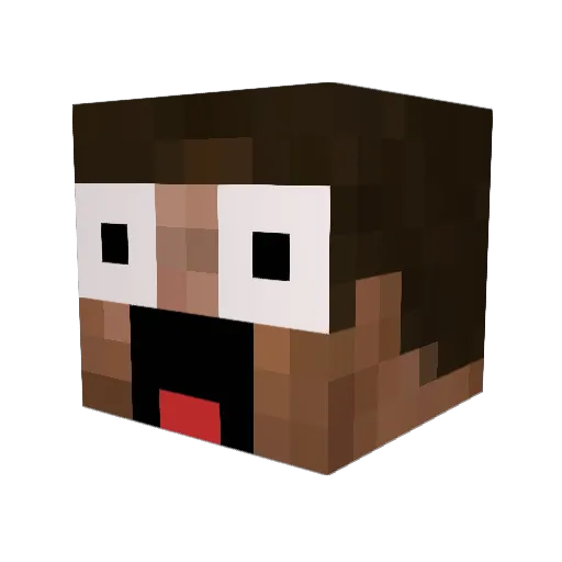 BappoTakeNappo Minecraft avatar head, 3D render