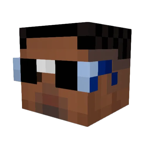Bapsoe Minecraft avatar head, 3D render