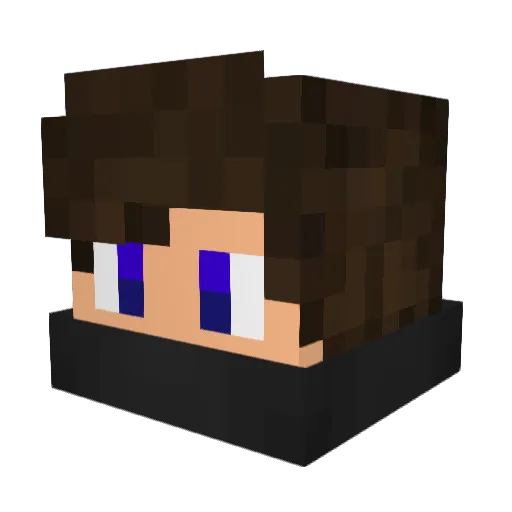 Bapt1303 Minecraft avatar head, 3D render