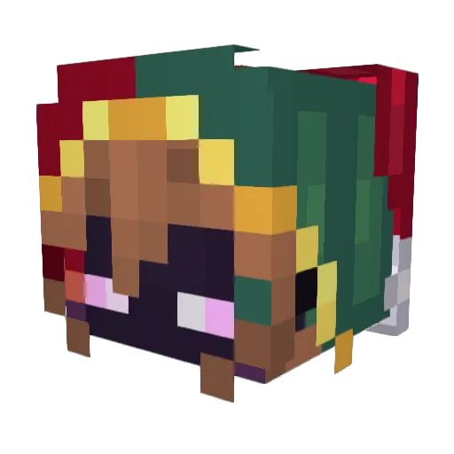 Bapt70400 Minecraft avatar head, 3D render