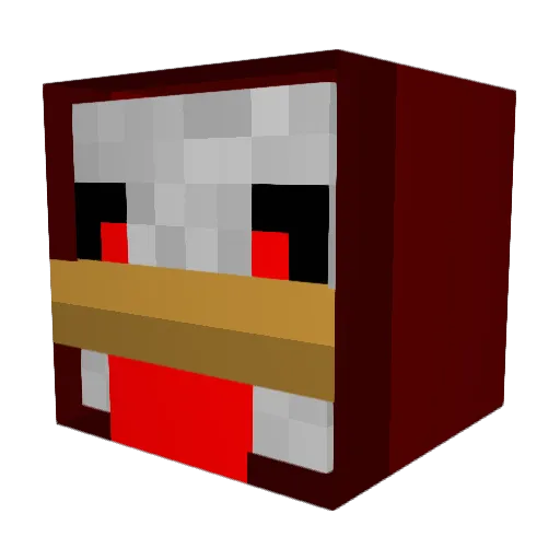 BaptLeDozo Minecraft avatar head, 3D render