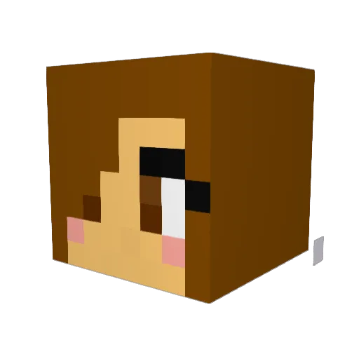 BaptisteBlanche Minecraft avatar head, 3D render