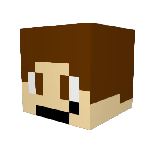 Bapyus Minecraft avatar head, 3D render