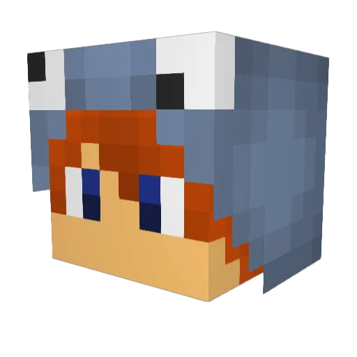 Baqufffs_Wife Minecraft avatar head, 3D render
