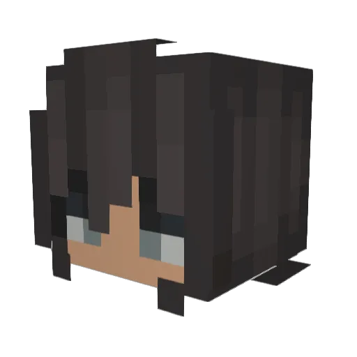 Bar0que Minecraft avatar head, 3D render