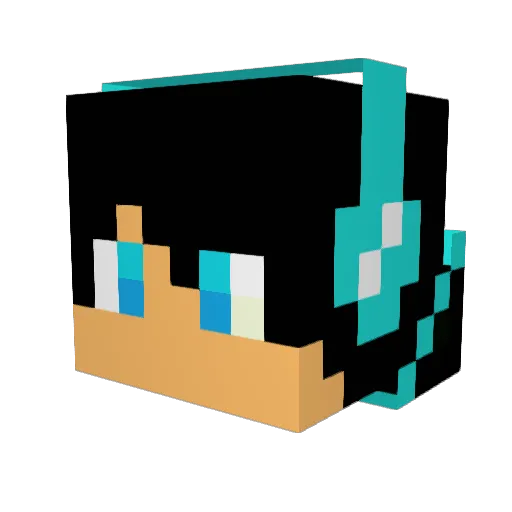 BarCharly Minecraft avatar head, 3D render