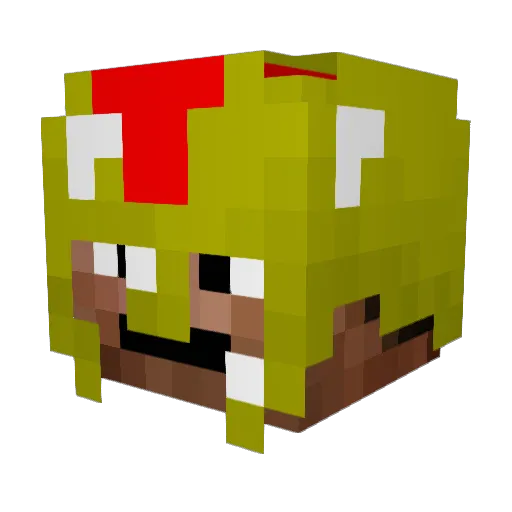 BarDown1205 Minecraft avatar head, 3D render