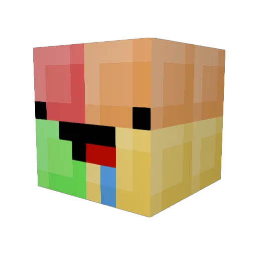 BarNarNarBoomZ Minecraft avatar head, 3D render