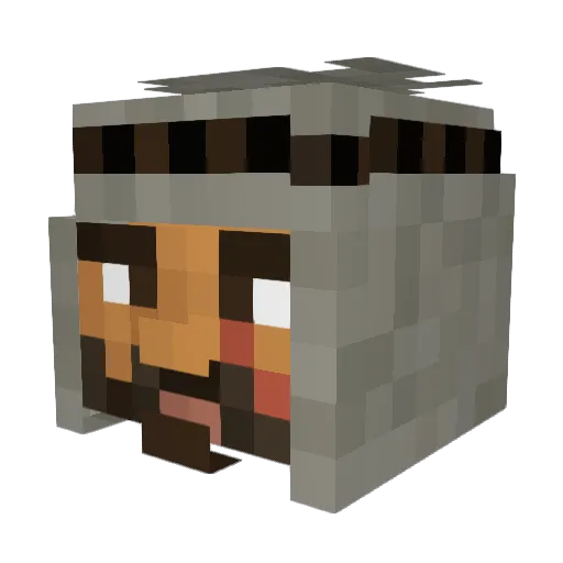 Bara7abxor Minecraft avatar head, 3D render