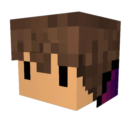 BaraButa Minecraft avatar head, 3D render