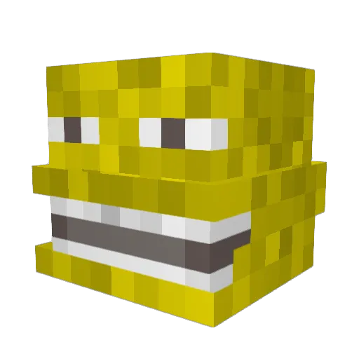 BaraQBama Minecraft avatar head, 3D render