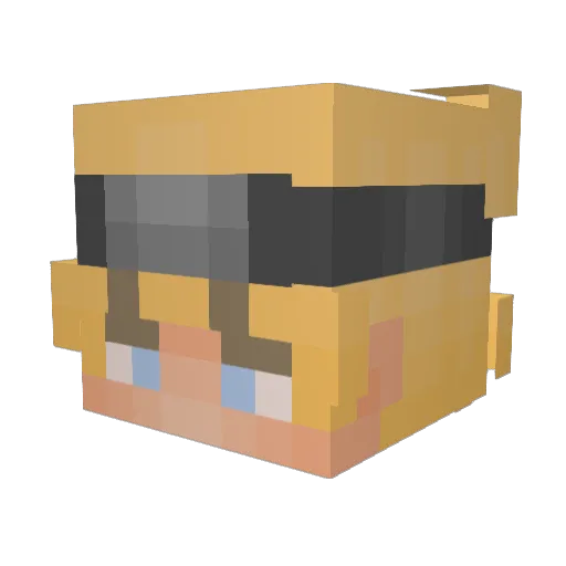 Baraakill Minecraft avatar head, 3D render
