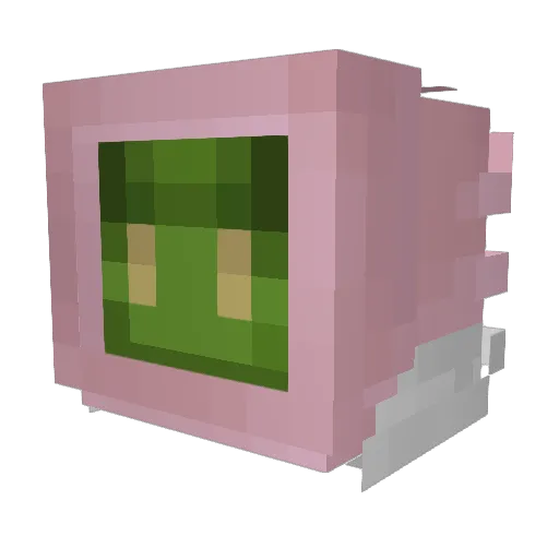 Barabenus Minecraft avatar head, 3D render