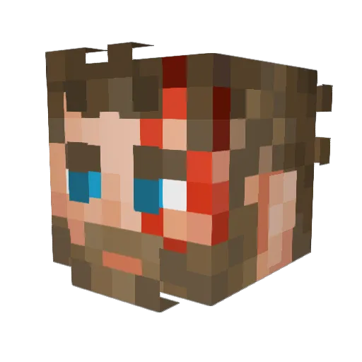 Baradach23 Minecraft avatar head, 3D render