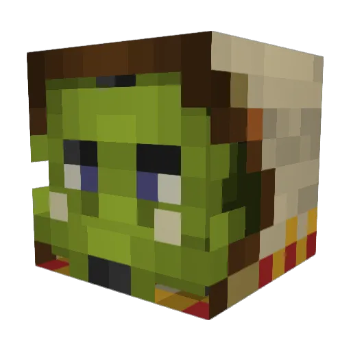 Baraduk Minecraft avatar head, 3D render