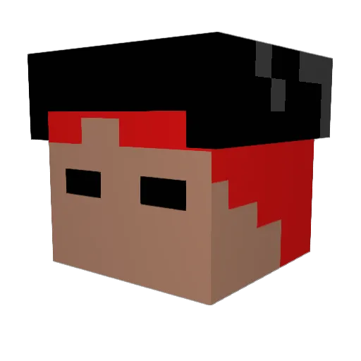 Barak_king Minecraft avatar head, 3D render
