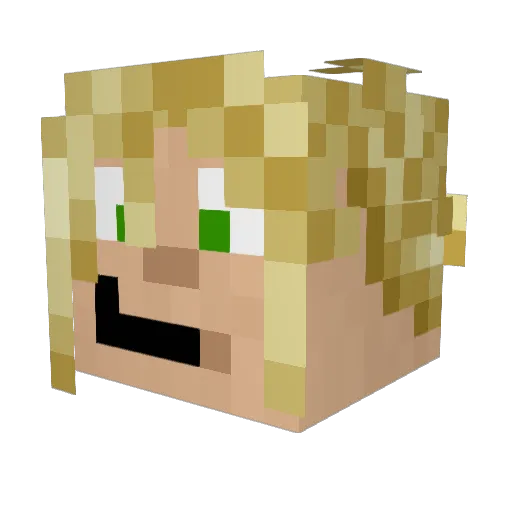 Baraon Minecraft avatar head, 3D render