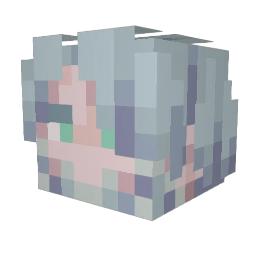 Barattu Minecraft avatar head, 3D render