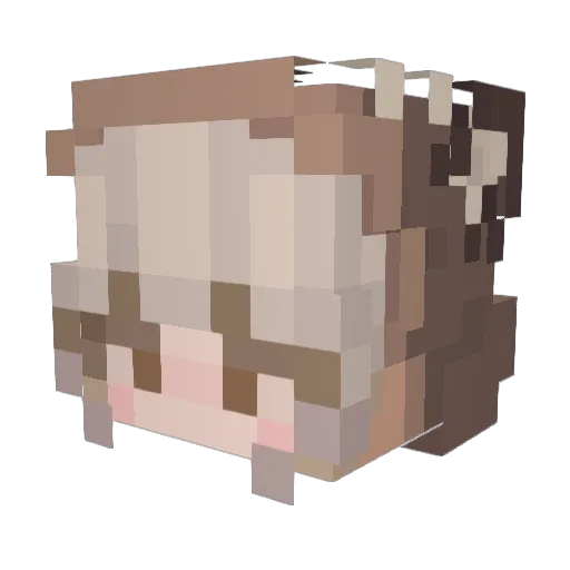 BarbF4 Minecraft avatar head, 3D render