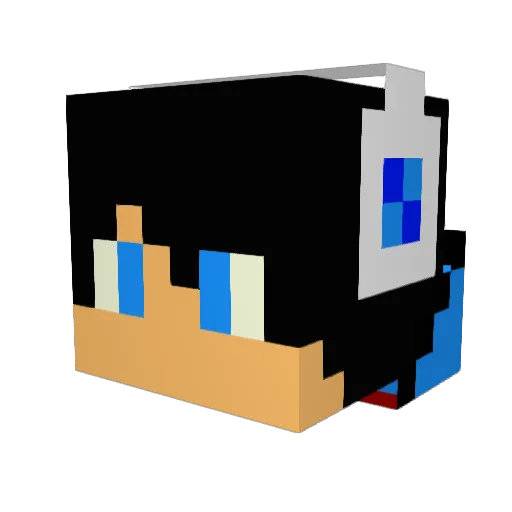 BarbarG17 Minecraft avatar head, 3D render