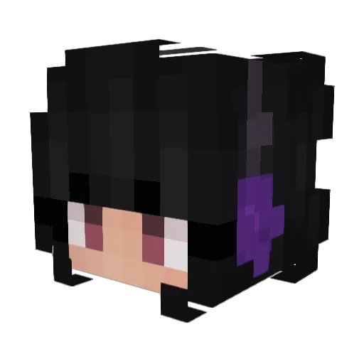 Barbara3 Minecraft avatar head, 3D render