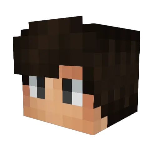 BarbarosXD Minecraft avatar head, 3D render
