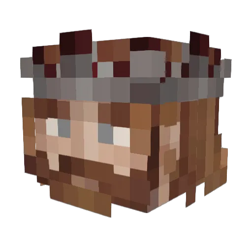 Barbarus Minecraft avatar head, 3D render