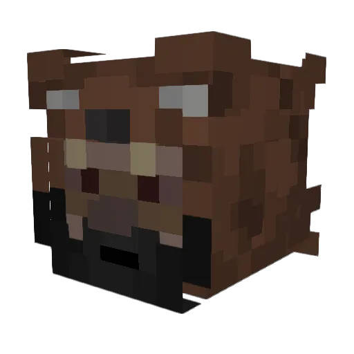 Barbel_ Minecraft avatar head, 3D render