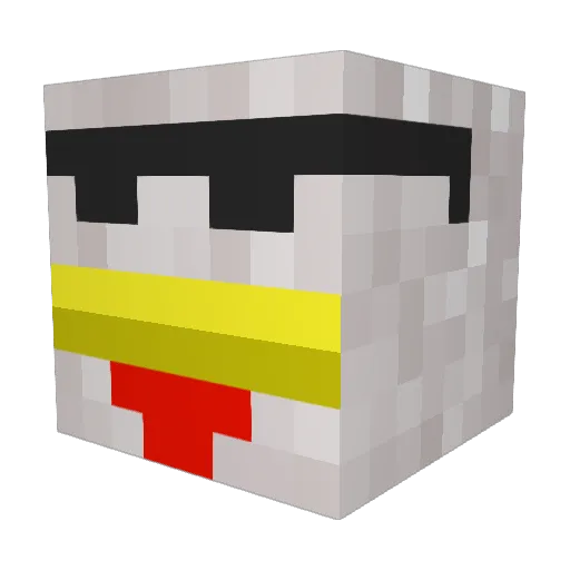 Barbeque123 Minecraft avatar head, 3D render