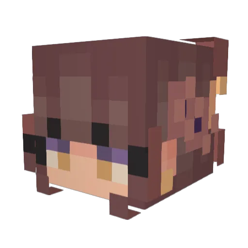 Barbie851 Minecraft avatar head, 3D render