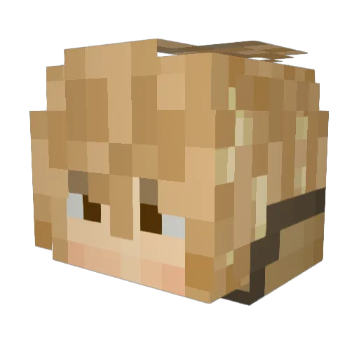 Barbie987 Minecraft avatar head, 3D render