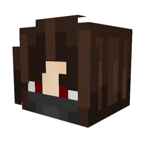 Barbieplayer Minecraft avatar head, 3D render