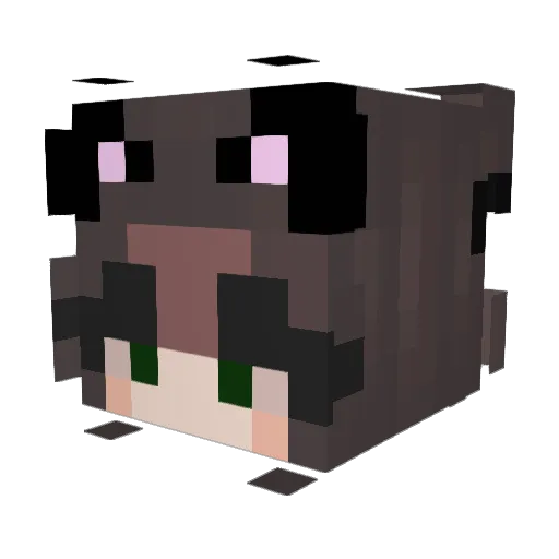 Barbiexx Minecraft avatar head, 3D render