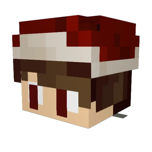 Barbler Minecraft avatar head, 3D render