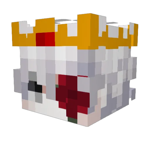 Barbudu Minecraft avatar head, 3D render