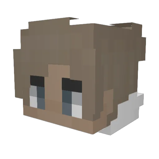 BarcaGamer Minecraft avatar head, 3D render