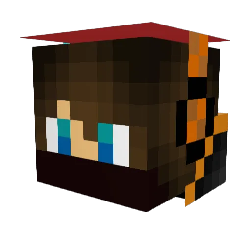 Barchine Minecraft avatar head, 3D render
