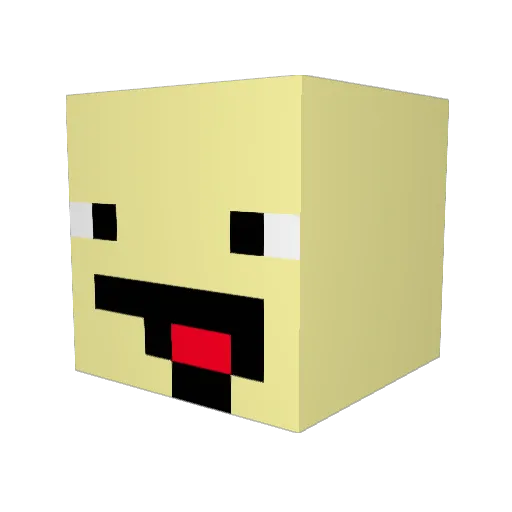 BarcodeFobs Minecraft avatar head, 3D render
