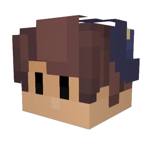 BardPrak Minecraft avatar head, 3D render