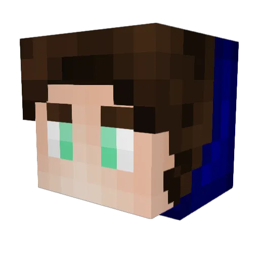 Bardalbee Minecraft avatar head, 3D render