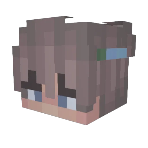 Bardaw Minecraft avatar head, 3D render