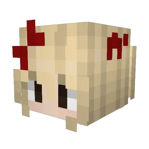 Bardera Minecraft avatar head, 3D render