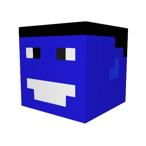 BardiMonster Minecraft avatar head, 3D render