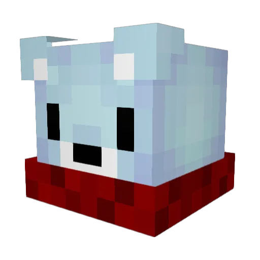 Bardoche Minecraft avatar head, 3D render