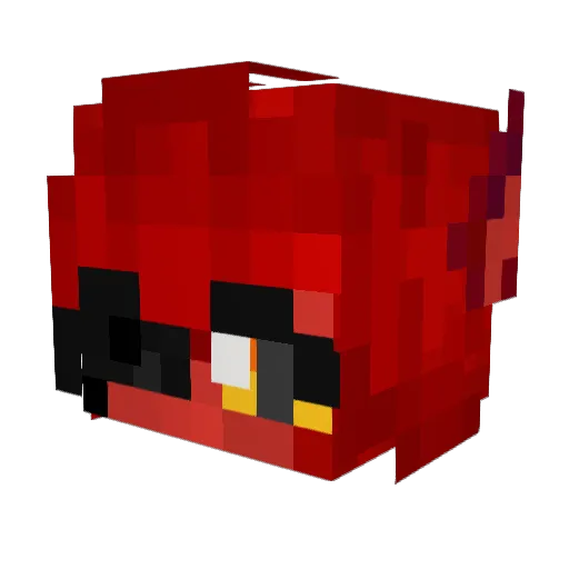 Bardock_7283_ Minecraft avatar head, 3D render