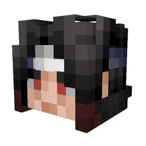 Bardockas Minecraft avatar head, 3D render