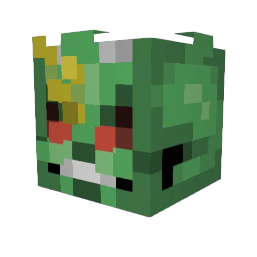 Bardoon_ Minecraft avatar head, 3D render