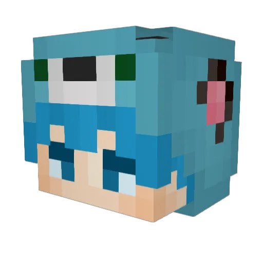 BardukSan Minecraft avatar head, 3D render